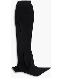 Rick Owens - Asymmetric Ribbed Cashmere-blend Maxi Skirt - Lyst