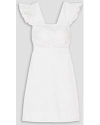 See By Chloé - Ruffled Cotton-poplin Mini Dress - Lyst