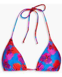 ViX - Floral-print Triangle Bikini Top - Lyst