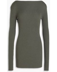 Rick Owens - Cutout Ribbed Cashmere Sweater - Lyst