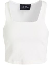 3x1 Ribbed Jersey Top - White