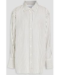 FRAME - Striped Silk-cady Shirt - Lyst