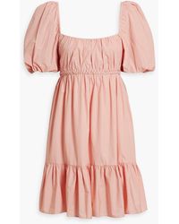 10 Crosby Derek Lam - Ada Ruffled Cotton-poplin Mini Dress - Lyst