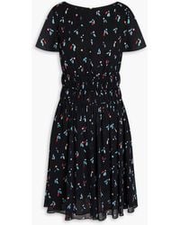 Emporio Armani - Kleid aus krepon mit print - Lyst