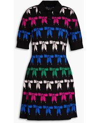 Boutique Moschino - Jacquard-knit Mini Dress - Lyst