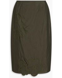 Cecilie Bahnsen - Allegra Embroidered Taffeta Skirt - Lyst