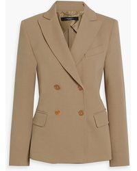 Weekend by Maxmara - Guelfo Double-Breasted Cotton-Blend Jersey Blazer - Lyst