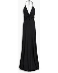 Victoria Beckham - Cutout Gathered Stretch-Jersey Maxi Dress - Lyst