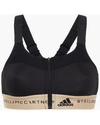 adidas By Stella McCartney Mesh-paneled Stretch Sports Bra - Black