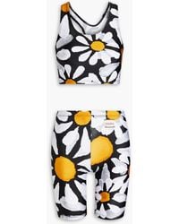 Marni - Cropped Floral-print Stretch Top And Shorts Set - Lyst