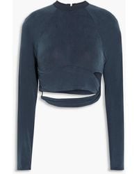 Jacquemus - Cropped Cutout Stretch-Jersey Top - Lyst