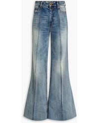 Zimmermann - Faded High-rise Wide-leg Jeans - Lyst