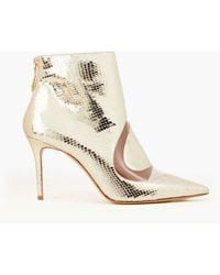 Nicholas Kirkwood - Snake-effect Leather And Pvc Ankle Boots - Lyst