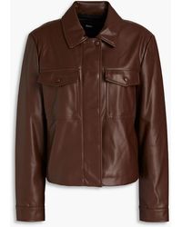 DKNY - Faux Leather Jacket - Lyst