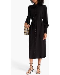 Zimmermann Prima Embroidered Crepe Midi Dress in White