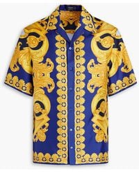 Versace - Printed Silk-twill Shirt - Lyst