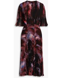 Altuzarra - Pleated Tie-dyed Georgette Midi Dress - Lyst