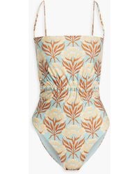 Agua Bendita - Cutout Floral-print Swimsuit - Lyst