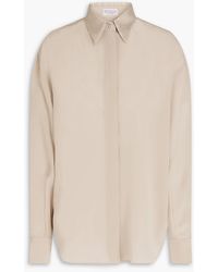 Brunello Cucinelli - Sequin-embellished Silk Crepe De Chine Shirt - Lyst
