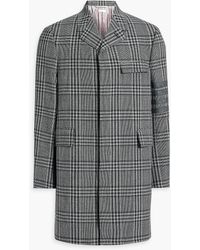 Thom Browne - Prince Of Wales Checked Wool-tweed Coat - Lyst