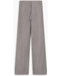 Giorgio Armani - Cotton And Linen-Blend Twill Pants - Lyst
