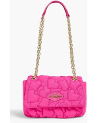 Love Moschino - Schultertasche aus gestepptem twill - Lyst