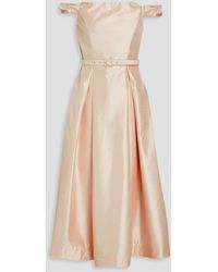 Nicholas - Off-the-shoulder Taffeta Midi Dress - Lyst
