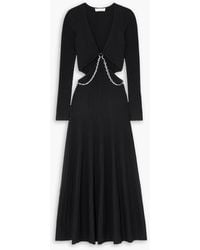 Jonathan Simkhai - Kathryn midikleid aus rippstrick mit cut-outs und verzierungen - Lyst