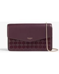 Serapian - Clutch aus geflochtenem leder und veloursleder - Lyst