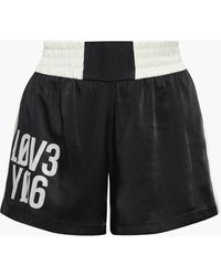 RED Valentino - Two-tone Printed Satin Shorts - Lyst