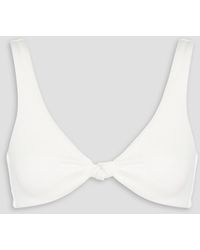 Melissa Odabash - Hamptons Knotted Seersucker Triangle Bikini Top - Lyst