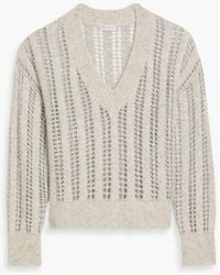 Brunello Cucinelli - Sequin-Embellished Wool And Mohair-Blend Sweater - Lyst