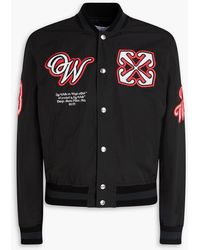 Off-White c/o Virgil Abloh - Embroidered Shell Bomber Jacket - Lyst