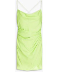 GAUGE81 - Shiroi Draped Silk-cady Mini Dress - Lyst