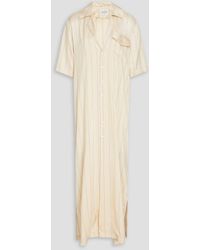 LeKasha - Nadine Kymba Striped Silk Maxi Shirt Dress - Lyst