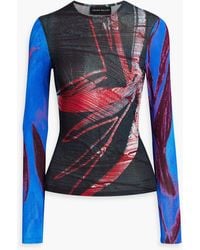 Louisa Ballou - Printed Stretch-jersey Top - Lyst