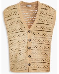 Nanushka - Andor Crochet-knit Cotton-blend Vest - Lyst