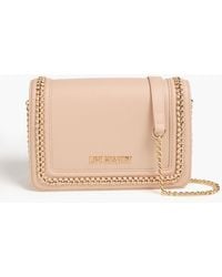 Love Moschino - Chain-embellished Faux Leather Shoulder Bag - Lyst