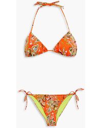 Emilio Pucci - Triangel-bikini mit print - Lyst