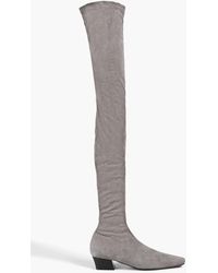 BY FAR - Colette Stretch-faux Suede Over-the-knee Boots - Lyst