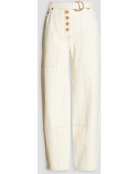 Rejina Pyo - Belted High-rise Straight-leg Jeans - Lyst
