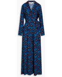 Diane von Furstenberg - Piper Floral-print Crepe Jumpsuit - Lyst