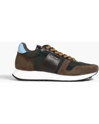 Paul Smith - Eighties Printed Canvas, Leather And Suede Sneakers - Lyst