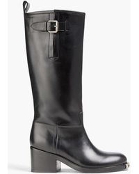 Bally - Pacey 55 Buckled Glossed-leather Knee Boots - Lyst