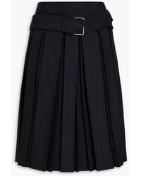 Peter Do - Belted Pleated Sateen Skirt - Lyst