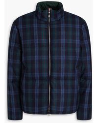 Thom Browne - Reversible Quilted Checked Wool And Cashmere-blend Flannel Jacket - Lyst