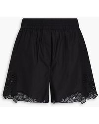 Rag & Bone - Emma Macramé-Trimmed Cotton-Poplin Shorts - Lyst