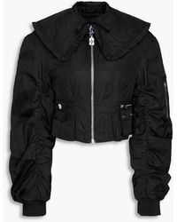 Ganni - Cropped Shell Jacket - Lyst