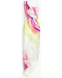 Et Ochs - Penelope Asymmetric Draped Tie-dyed Silk Midi Dress - Lyst