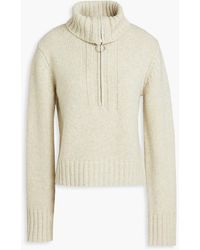 JOSEPH - Wool And Cashmere-blend Half-zip Sweater - Lyst
